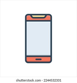 Icono de ilustración de color vectorial para móvil