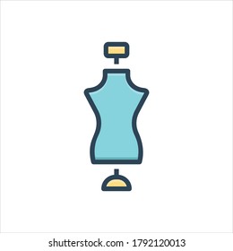 Vector colorful illustration icon for model