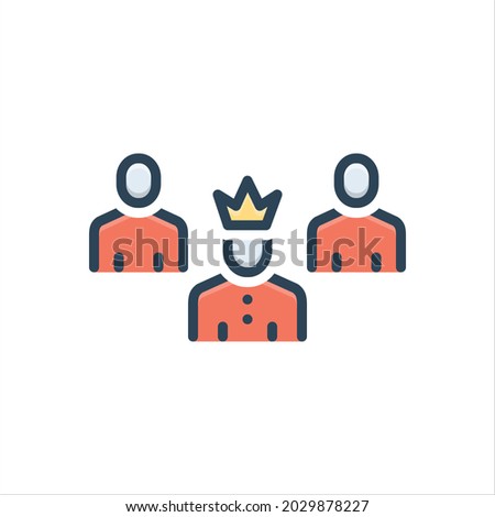 Vector colorful illustration icon for moderator