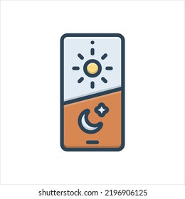 Vector colorful illustration icon for  modes