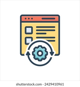 Vector colorful illustration icon for modification
