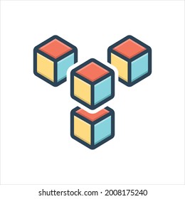 Vector colorful illustration icon for module