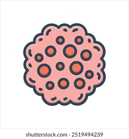 Vector colorful illustration icon for mold