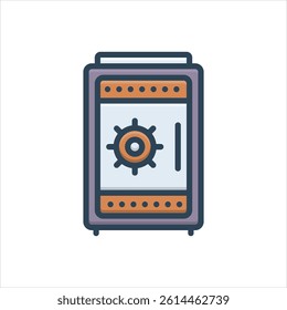 Vector colorful illustration icon for money safety