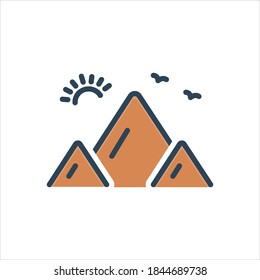 Vector colorful illustration icon for mount