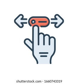 Vector colorful illustration icon for move