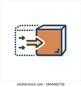 Icono de ilustración de color vector para movimiento
