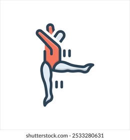 Ícone de ilustração colorido vetorial para movimento