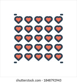 Vector colorful illustration icon for much