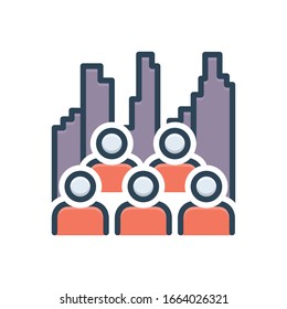 Vector colorful illustration icon for multiplicity
