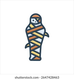 Vector colorful illustration icon for mummy