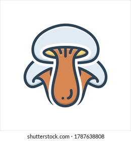 Vector colorful illustration icon for mushroom