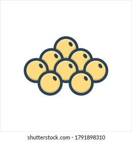 Vector colorful illustration icon for mustard seed
