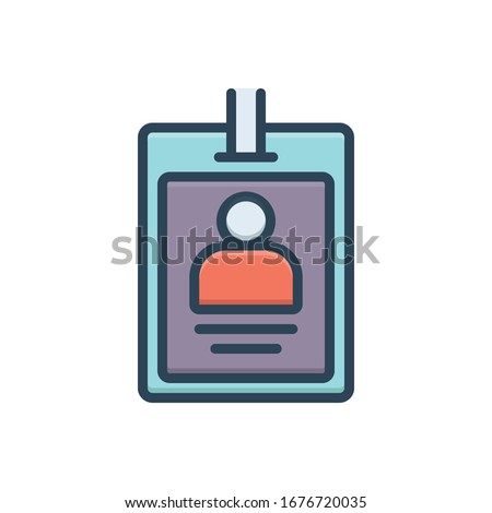 Vector colorful illustration icon for name