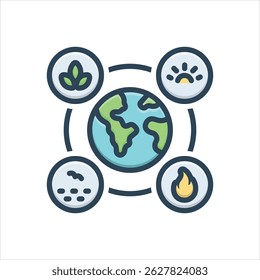 Vector colorful illustration icon for natural resource