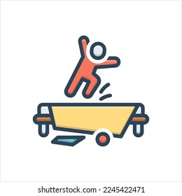 Vector colorful illustration icon for naughty