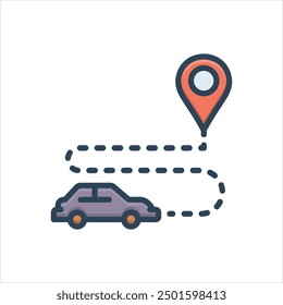 Vector colorful illustration icon for navigation