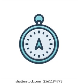 Vector colorful illustration icon for navigation