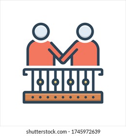 Vector colorful illustration icon for neighbor