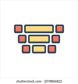 Vector colorful illustration icon for  nested
