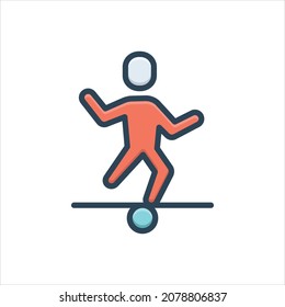 Icono de ilustración de color vectorial para anidado