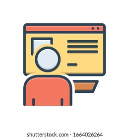Vector colorful illustration icon for newfangled