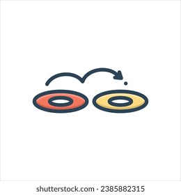 Icono de ilustración de color vectorial para el siguiente