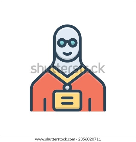 Vector colorful illustration icon for nickname