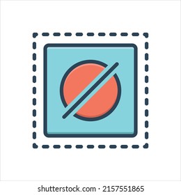 Vector colorful illustration icon for nil