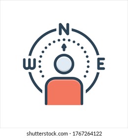Vector colorful illustration icon for northern