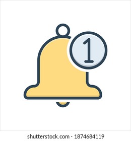 Vector colorful illustration icon for notification
