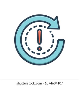 Icono de ilustración de color vectorial para la ocurrencia