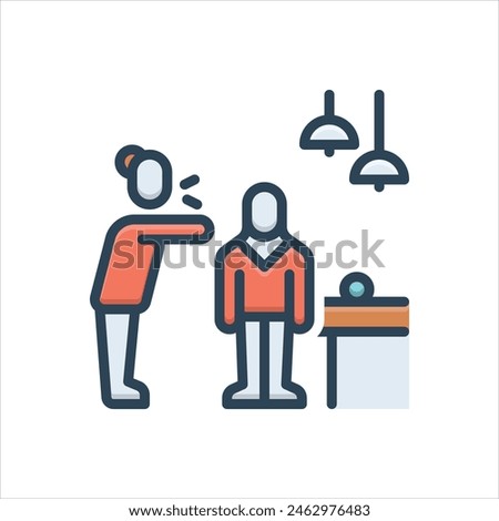 Vector colorful illustration icon for offensive
