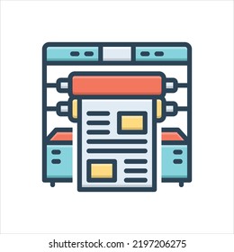 Icono de ilustración de color vectorial para desplazamiento