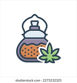 Vector colorful illustration icon for oils
