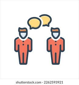Vector colorful illustration icon for opinion
