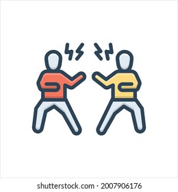 Icono de ilustración de color vectorial para oponente