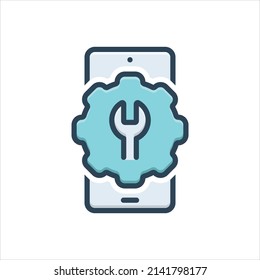 Icono de ilustración de color vectorial para optimización