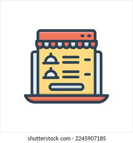 Icono de ilustración de color vectorial para pedido