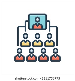Vector colorful illustration icon for organizations