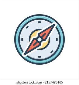 Vector colorful illustration icon for orientation
