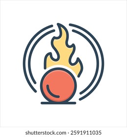Vector colorful illustration icon for oxidizing