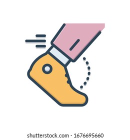 Vector colorful illustration icon for pace