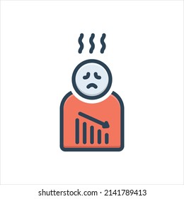 Vector colorful illustration icon for pale