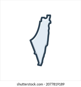 Vector colorful illustration icon for palestine