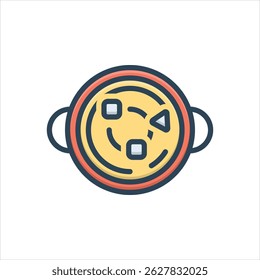 Vector colorful illustration icon for paneer