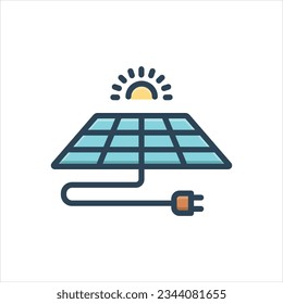 Vector colorful illustration icon for panel