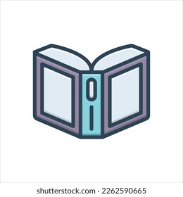 Vector colorful illustration icon for paperback