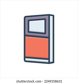 Vector colorful illustration icon for paperbacks