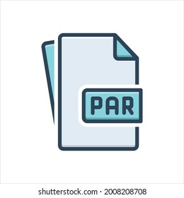 Vector colorful illustration icon for  par